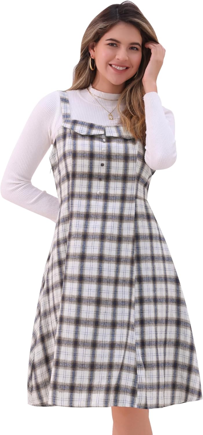 Allegra K Women's Dress Plaid Pinafore Dress Zimbabwe | Ubuy Allegra K Women's Dress Plaid Pinafore Dress Zimbabwe | Ubuy