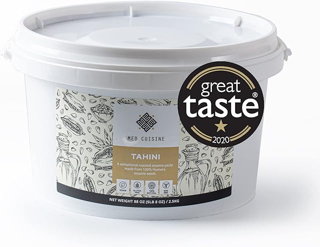 Med Cuisine Tahini - All Natural 100% Roasted Humera Single Origin Sesame Seeds Paste - Vegan, Gluten-Free, Peanut Free, Nut Free, Soy Free - 2.5KG