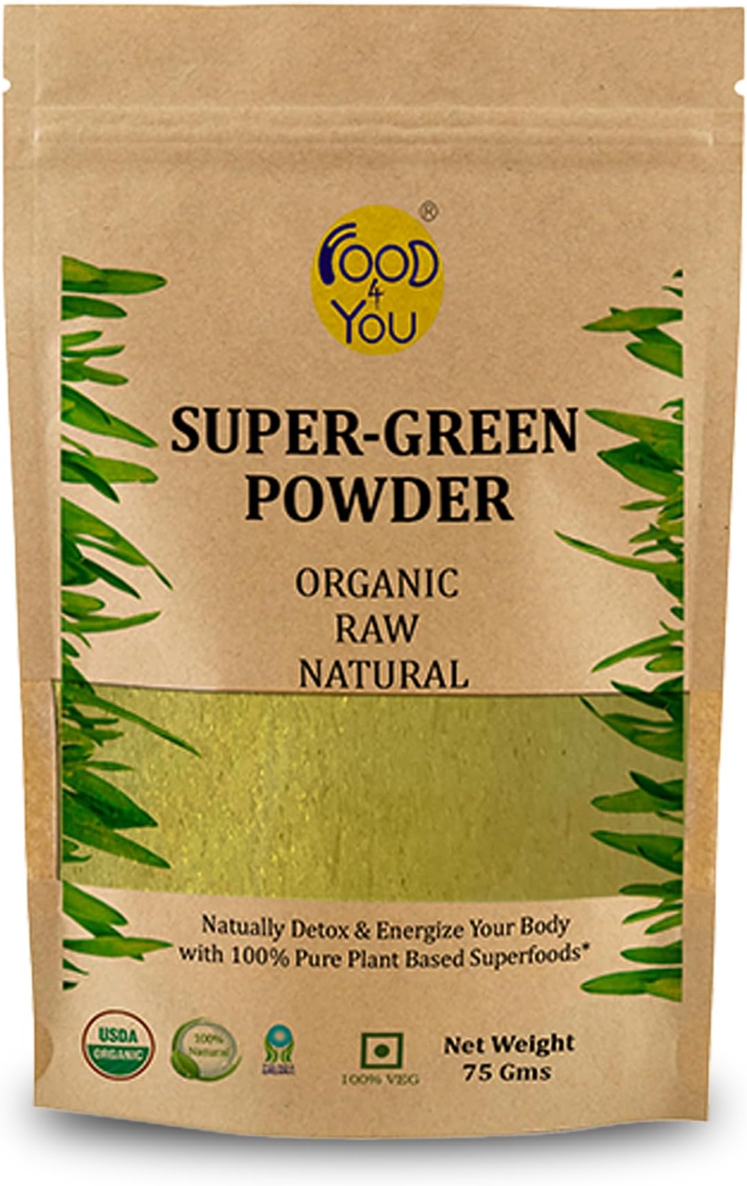 Organic Leaf Powder (Super Green Grass Powder 75g)