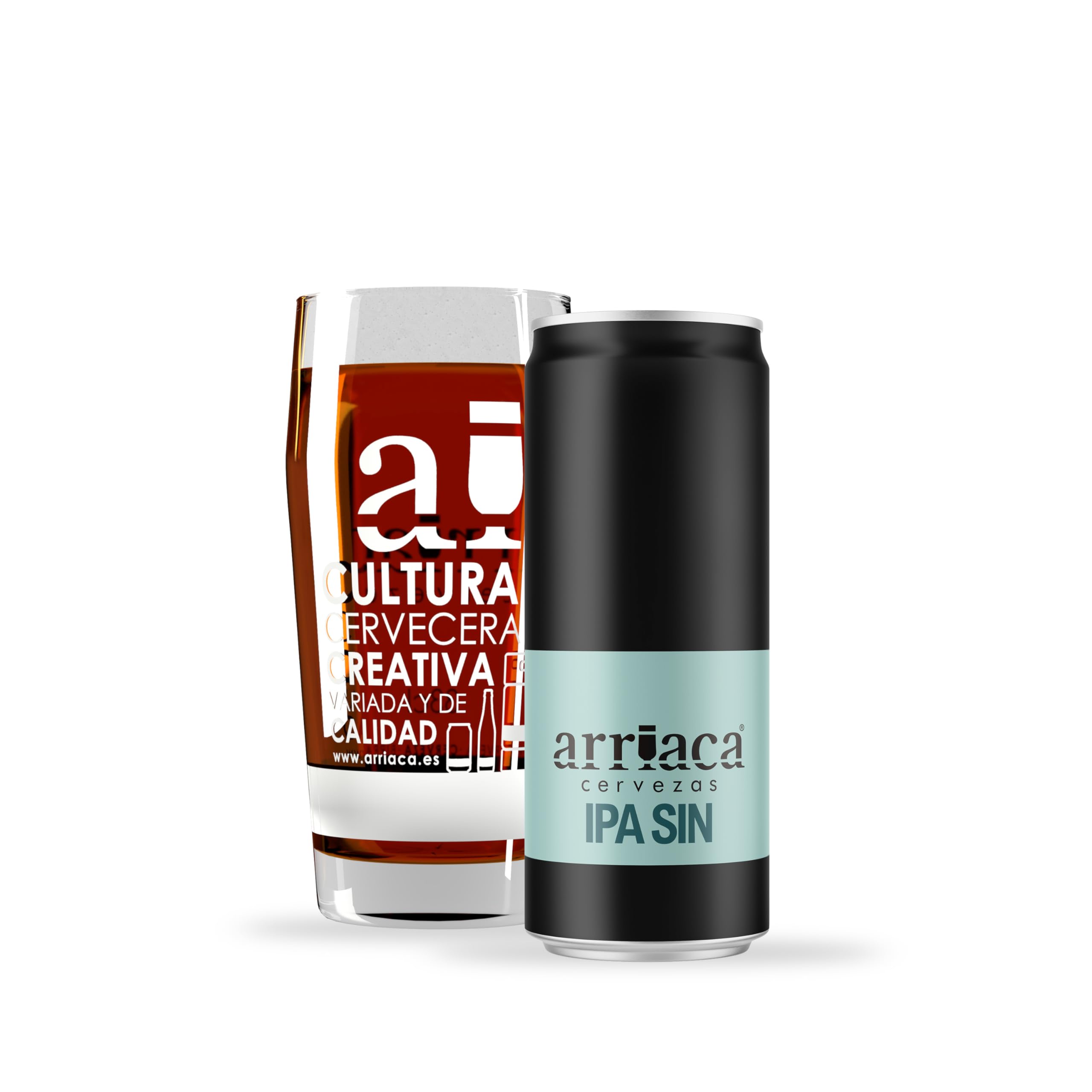 Cerveza Premium Arriaca IPA SIN ALCOHOL Y SIN GLUTEN en Pack Fabricación Artesanal (24 latas 33cl)