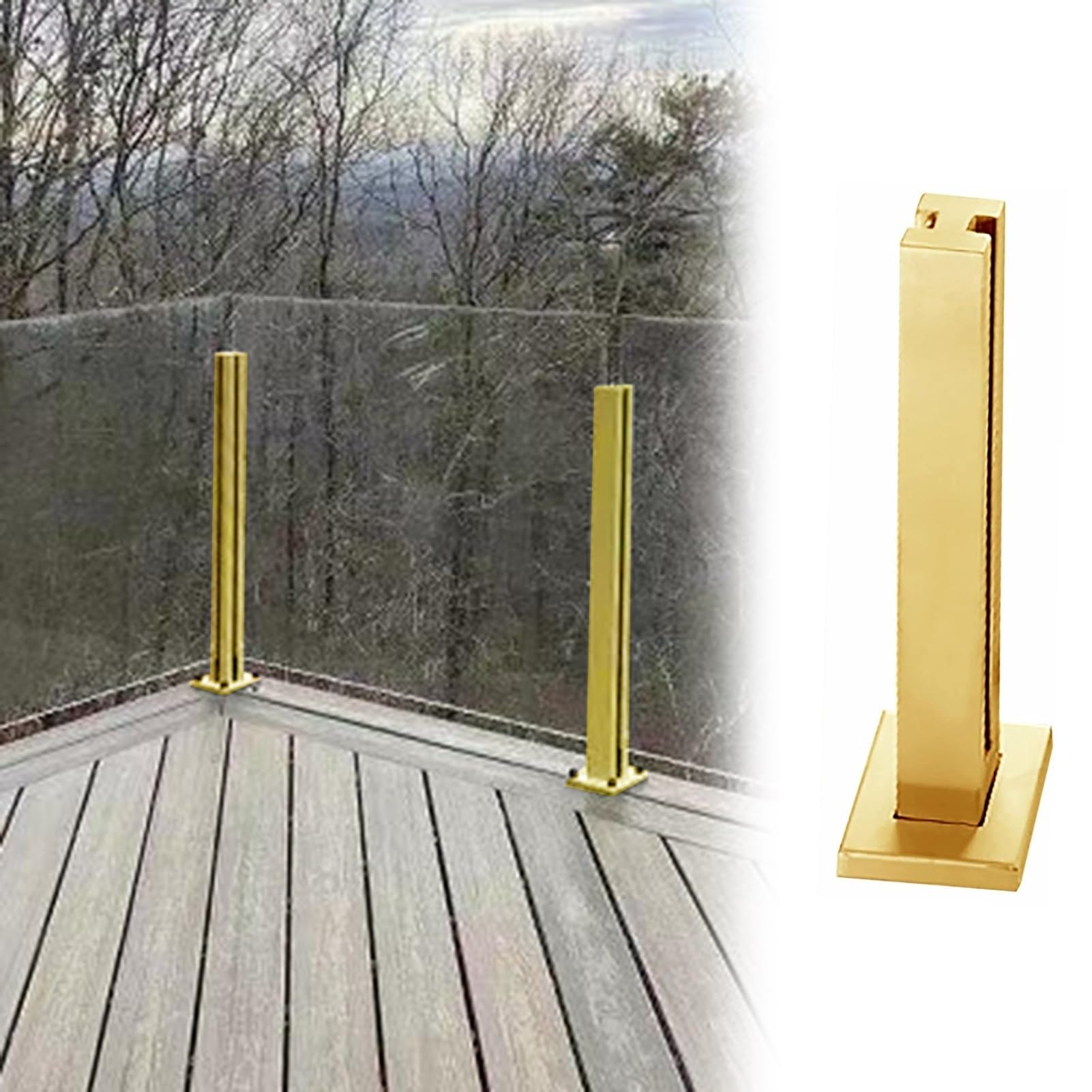 Poteau de garde-corps en verre pour terrasse et plateforme panoramique
