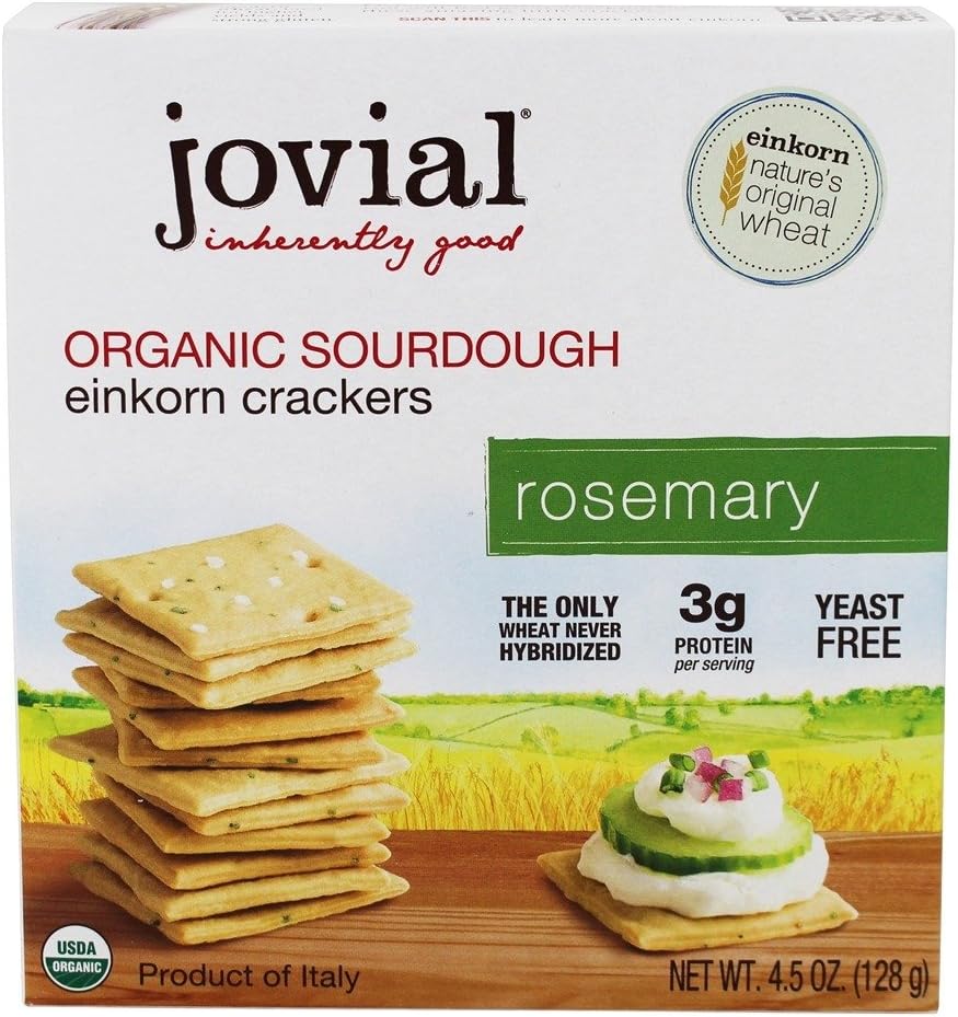 Jovial Foods - Organic Sourdough Einkorn Crackers Rosemary - 4.5 oz.