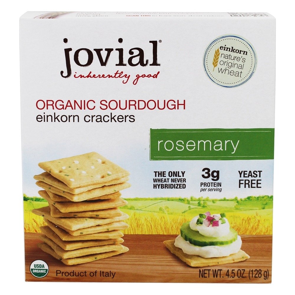 Jovial Foods - Organic Sourdough Einkorn Crackers Rosemary - 4.5 oz.