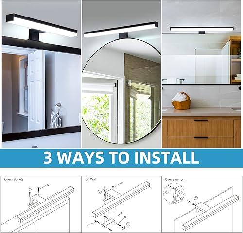 Miniatura 3 de LED Picture Light Plug in Vanity Lighting Fixture Wall Light Bathroom Over Mirror Light,16 inch Wall Picture Display Light 3000K,for