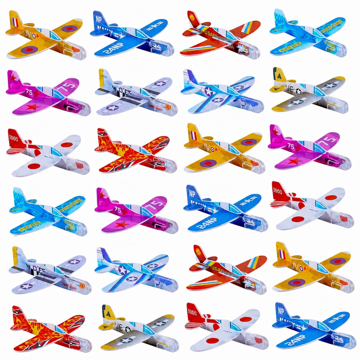 36-Pack Foam Glider Planes – Easy-Assembly Hand Throw Flying Toys, 10x9cm