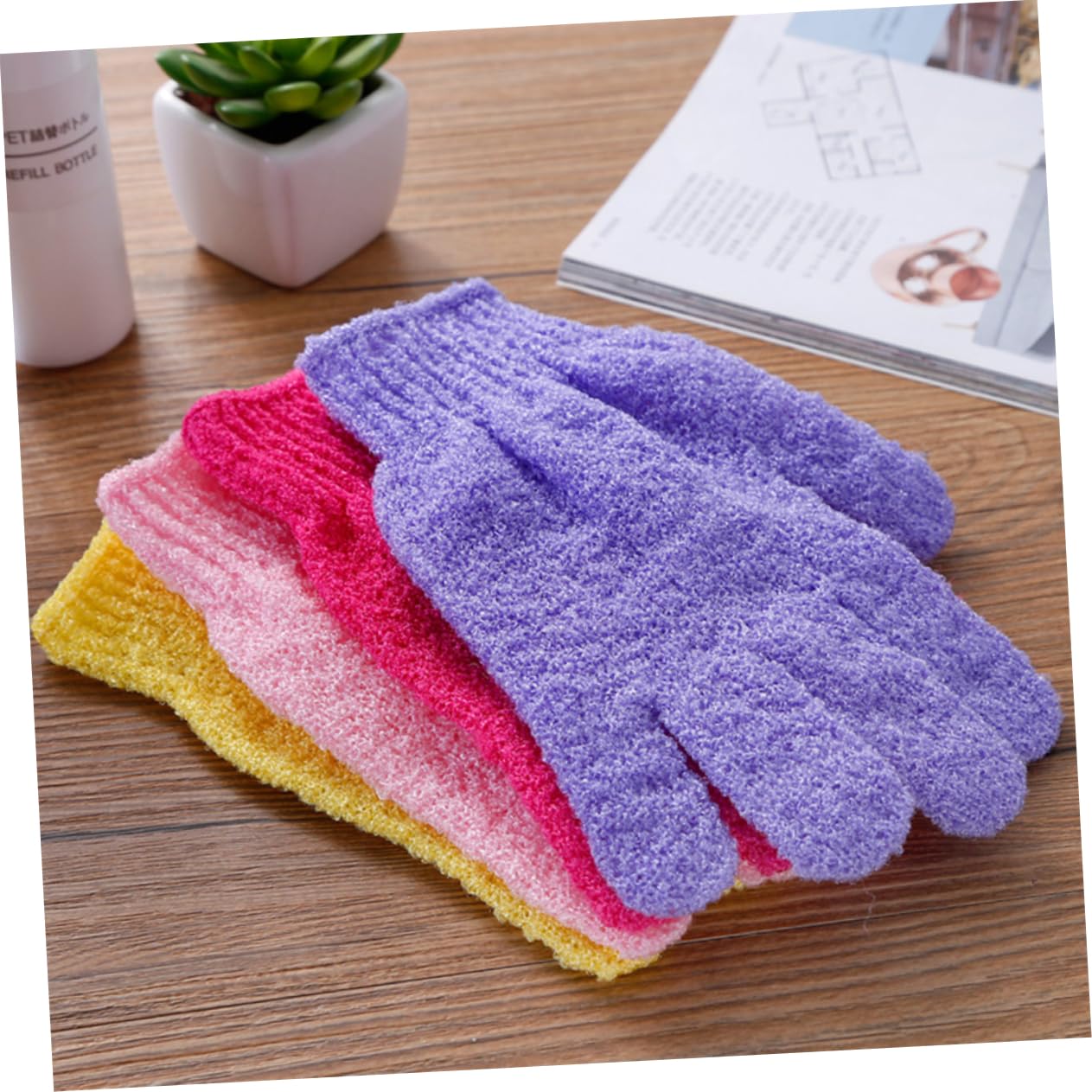 Healeved 36 Piezas guantes exfoliantes exfoliating gloves guantes de cinco dedos guantes de baño guantes de masaje corporal guantes de ducha Cuerpo toalla de baño frotar barro