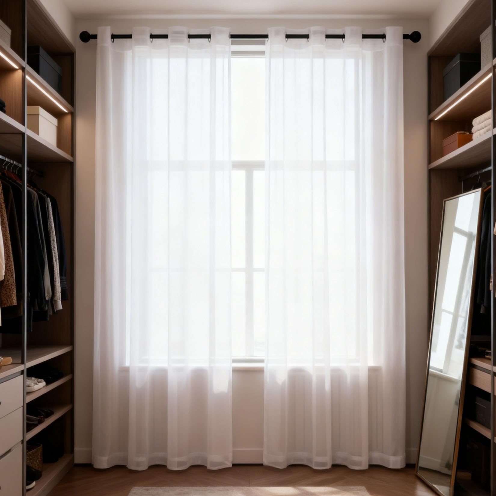 Zasłony Z Woalu 225 x 155 cm Półprzezroczysty, Plisowany, Supermiękki, Zapewniający Prywatność, Elegancki Zasłony Przezroczyste Do Salonu, Jadalni, Sypialni, Kuchni, Okna, Biały