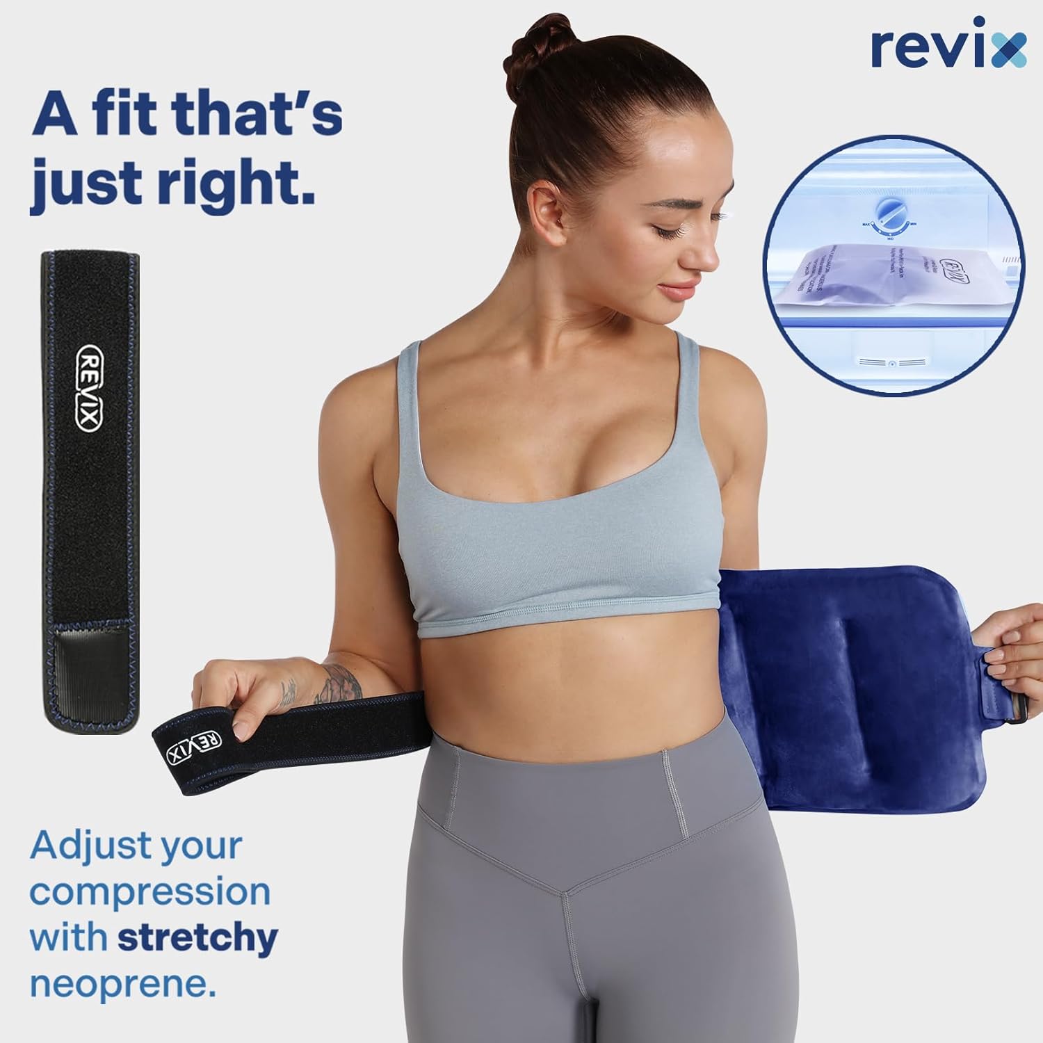 REVIX Ice Pack for Injuries Reusable Gel for Lower Back, Cold Packs for Back Shoulder, Elbow, Hip, Leg, Wrap Around Entire Knee, Soft Cold Compress,16 × 9" Navy 7 REVIX Ice Pack for Injuries Reusable Gel for Lower Back, Cold Packs for Back Shoulder, Elbow, Hip, Leg, Wrap Around Entire Knee, Soft Cold Compress,16 × 9" Navy - Image 5