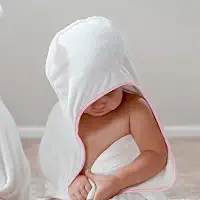 Toalha de Banho com Capuz Laço Bebê Comfort (Rosa)