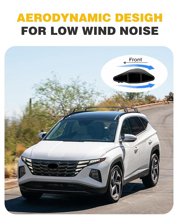 EZREXPM Cross Bars Roof Rack Fit for 2022-2026 Hyundai Tucson Luggage Rack Crossbar Cargo Carrier Rooftop Accessories (with Flush Side Rails) by EZREXPM - Image 7