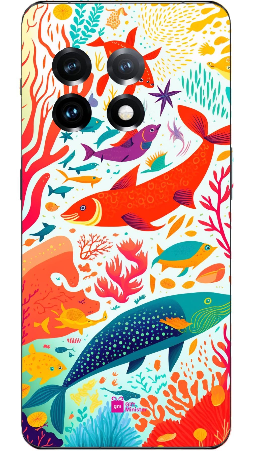 Silicone Designer Cover for One Plus 11 R Sea Greennone - Hixs Evolution Pattern Art Comfortable Grip Scratch Resistant Shockproof Lightweight Clear Camera Protection 1Pcs 16961