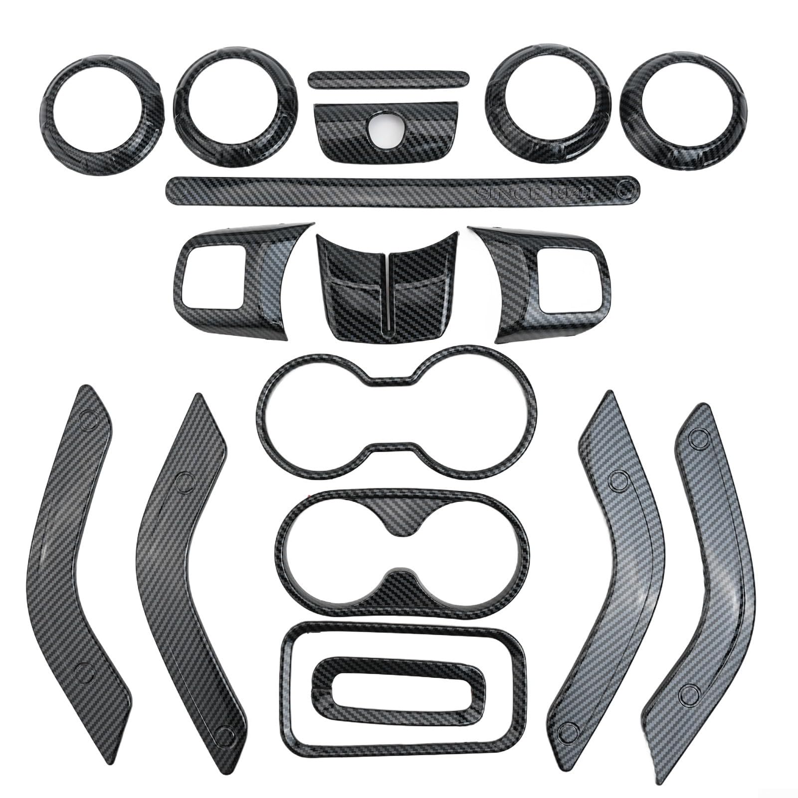 Lot de 18 moulures décoratives en plastique ABS