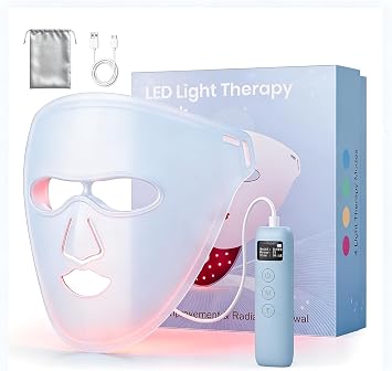 Red Light Therapy Mask for Face, Portable LED Face Mask, Full 3D Coverage