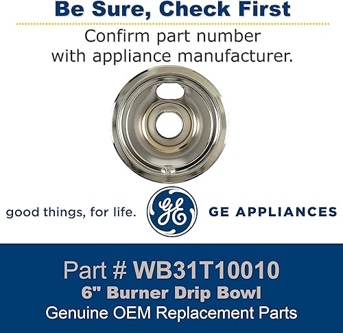 Miniatura 2 de Ge Neral Electric WB31T10010 - Cuenco para quemador (6 pulgadas)