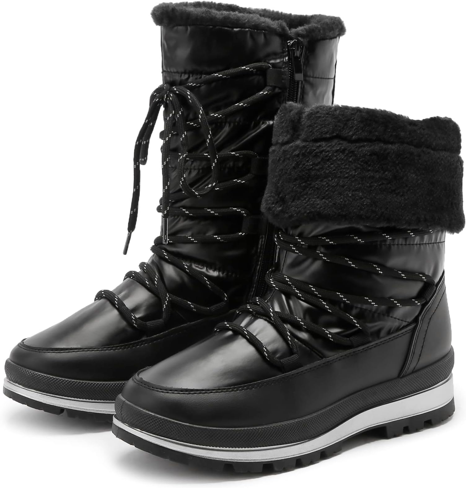 Women’s Winter Snow Boot Fur Lined Mid Calf Warm Boots