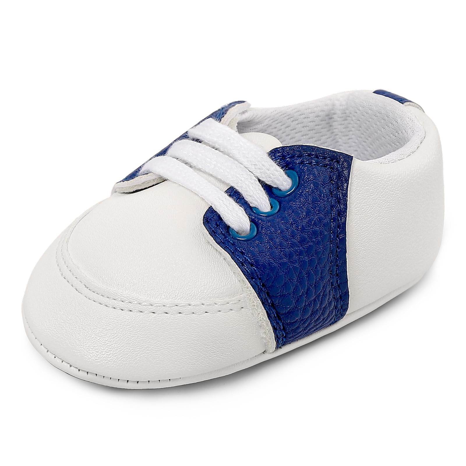 LACOFIA Baby Boys Shoes Infant Anti-Slip Soft Sole First Walking Shoes Casual Lace-up Prewalkers — view 9