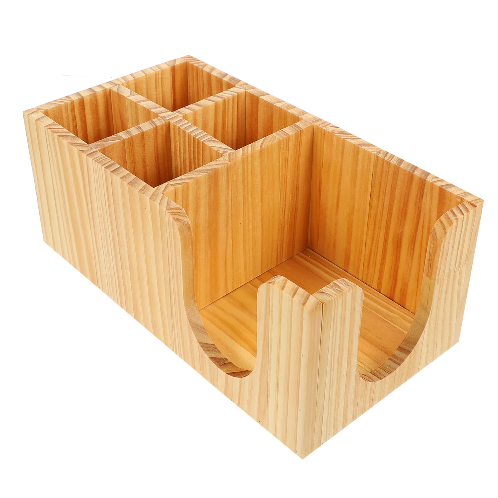 Cabilock Organizer mit Einfachem Design Aufbewahrungsbox mit Facheinteilung Kaffeebar Praktisches Stauraum Accessoire für Theken Kaffeezubehör und Teezubehör