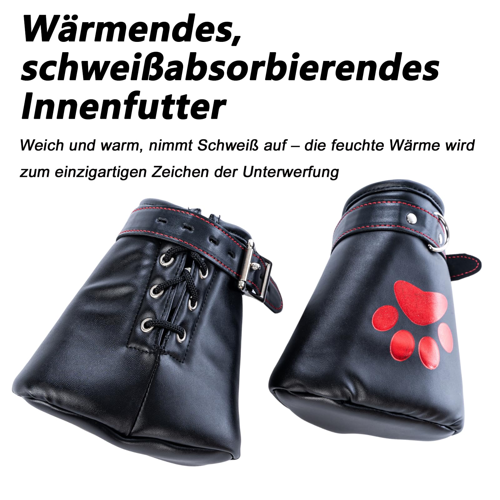 Handfesseln Puppy Play für Paare BDSM Handschellen für Bondage Plüsch Handschellen Zum Sex Handcuffs Adult Bedroom Erotik Armbinder für Petplay Zwangsjacke für Männer & Frau Fetisch Kleidung