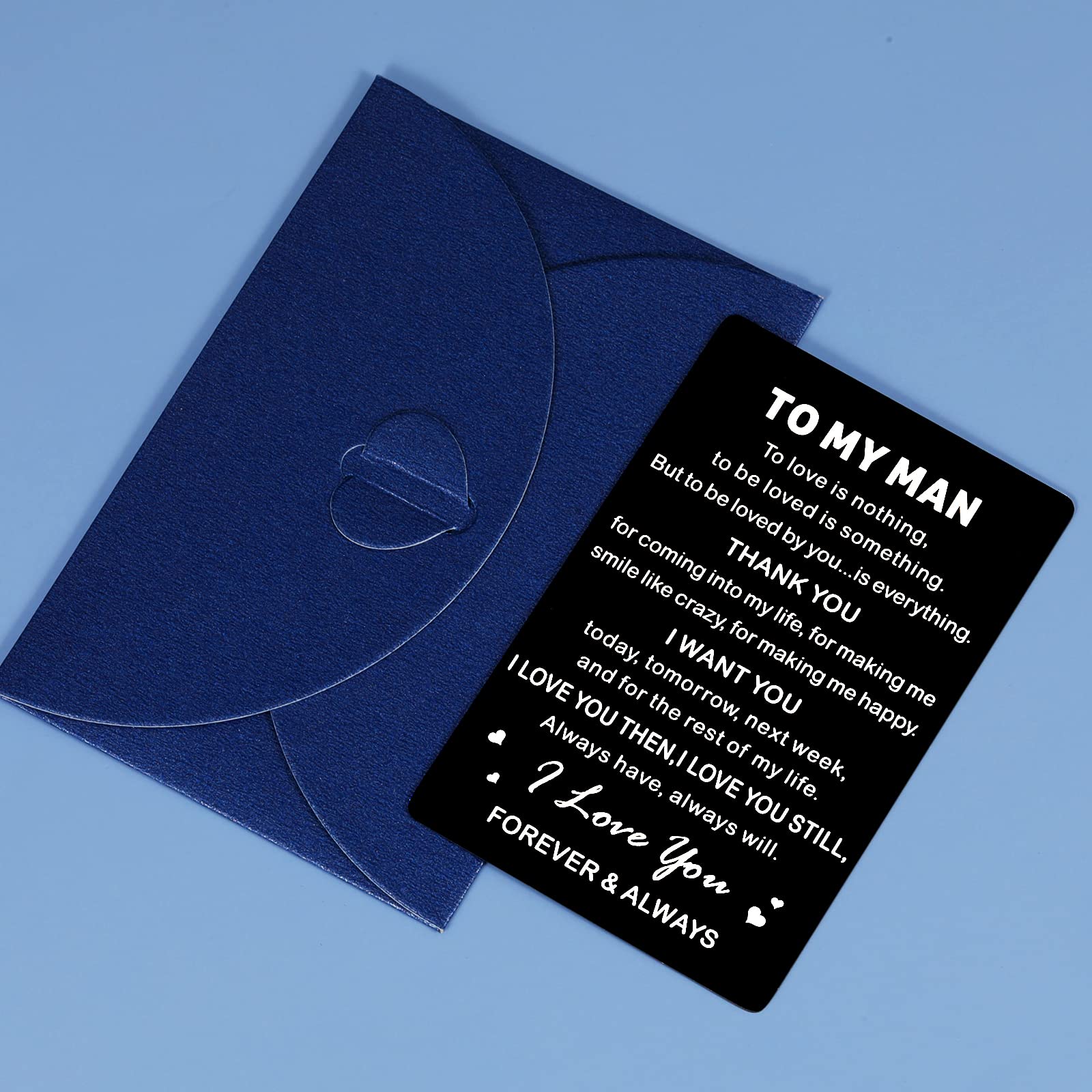 Tarjeta De Aniversario Para él, Tarjeta Grabada Para Novio, Marido, Nunca Olvides Que Te Amo, Día De San Valentín, Boda, Regalo De Cumpleaños Para