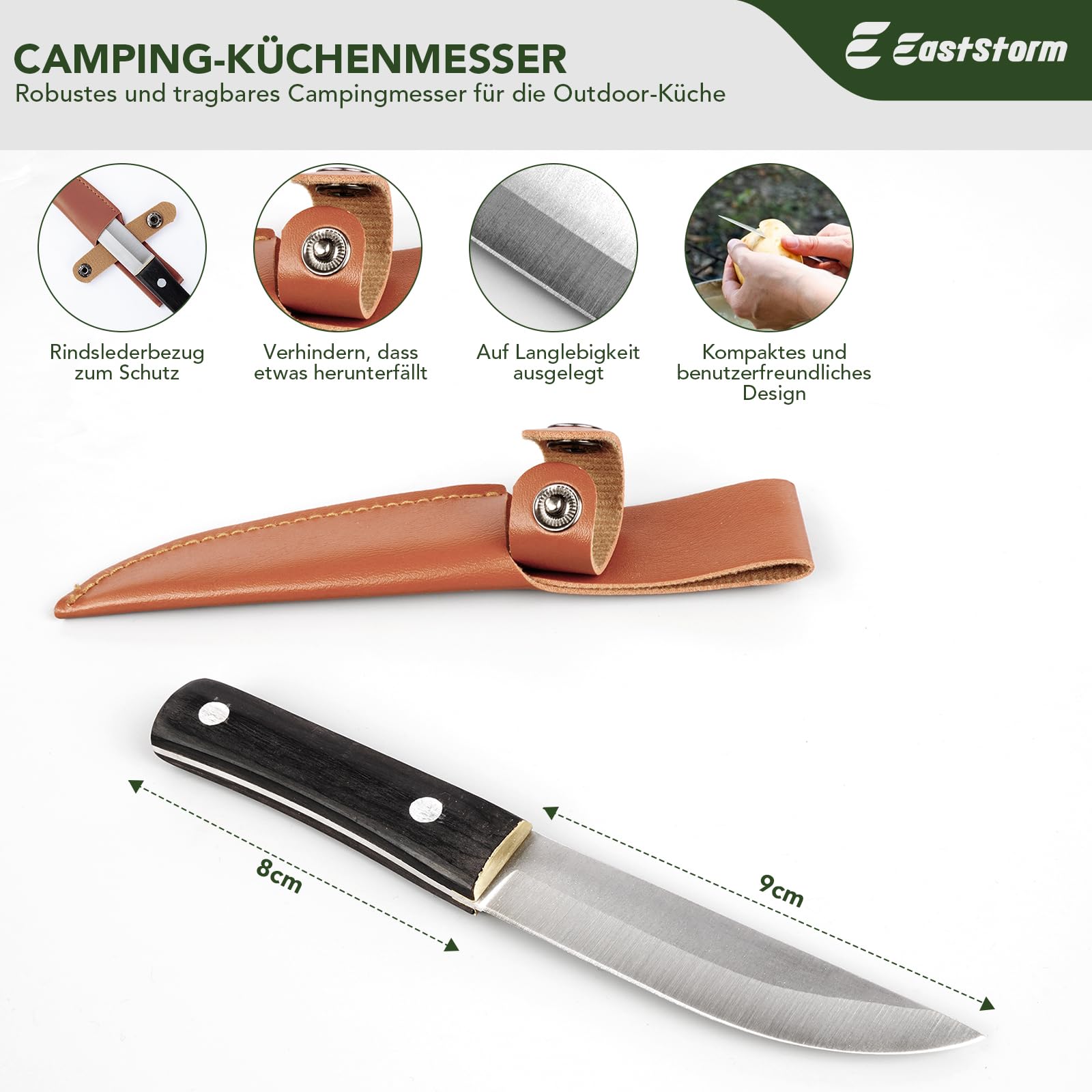 E EASTSTORM Camping Küchenhelfer Set mit Wasserdichter Tasche – Kompaktes und Leichtes Kochgeschirr für Camping, Outdoor, Wandern und Bergsteigen – Ideales Set für Rucksäcke