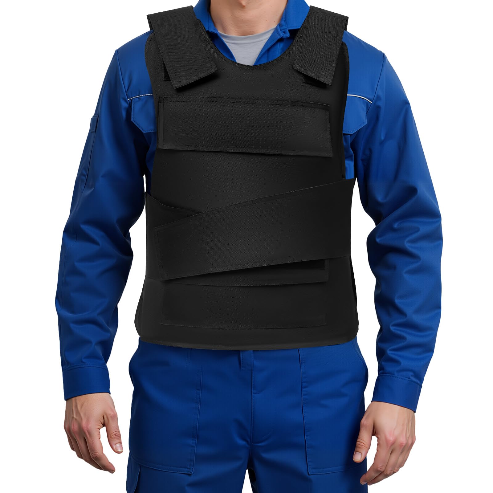 KIGNIEK Tactical Vest, Security Vest, Stab Proof Vest with Cut Resistant Gloves, Safety Work Vest, Anti Protective Body Armour, for Training Protective Equipment, CS Games, Hunting,