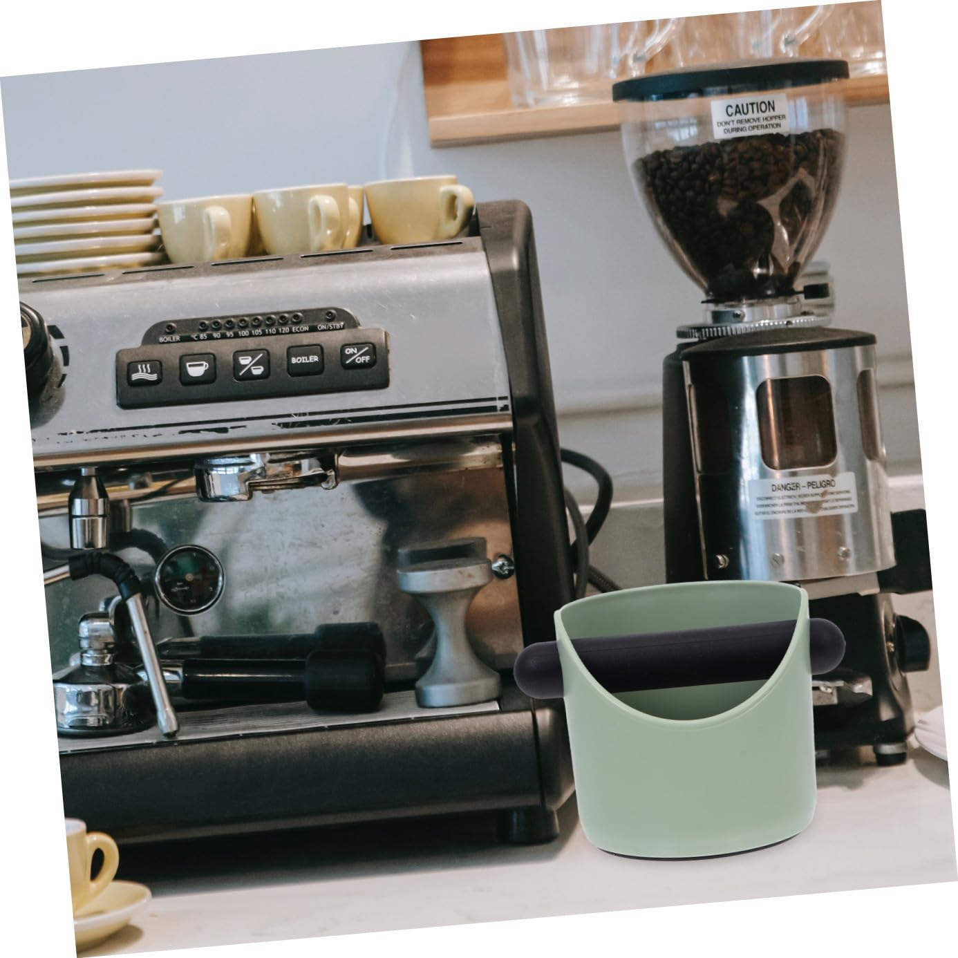 Kaffeesatz Klopfstange Silikonstab Langlebig Praktisch für Kaffeesatzbehälter Espresso Siebträger Zubehör Schwarz Bpa frei Robust und Leicht zu Reinigen