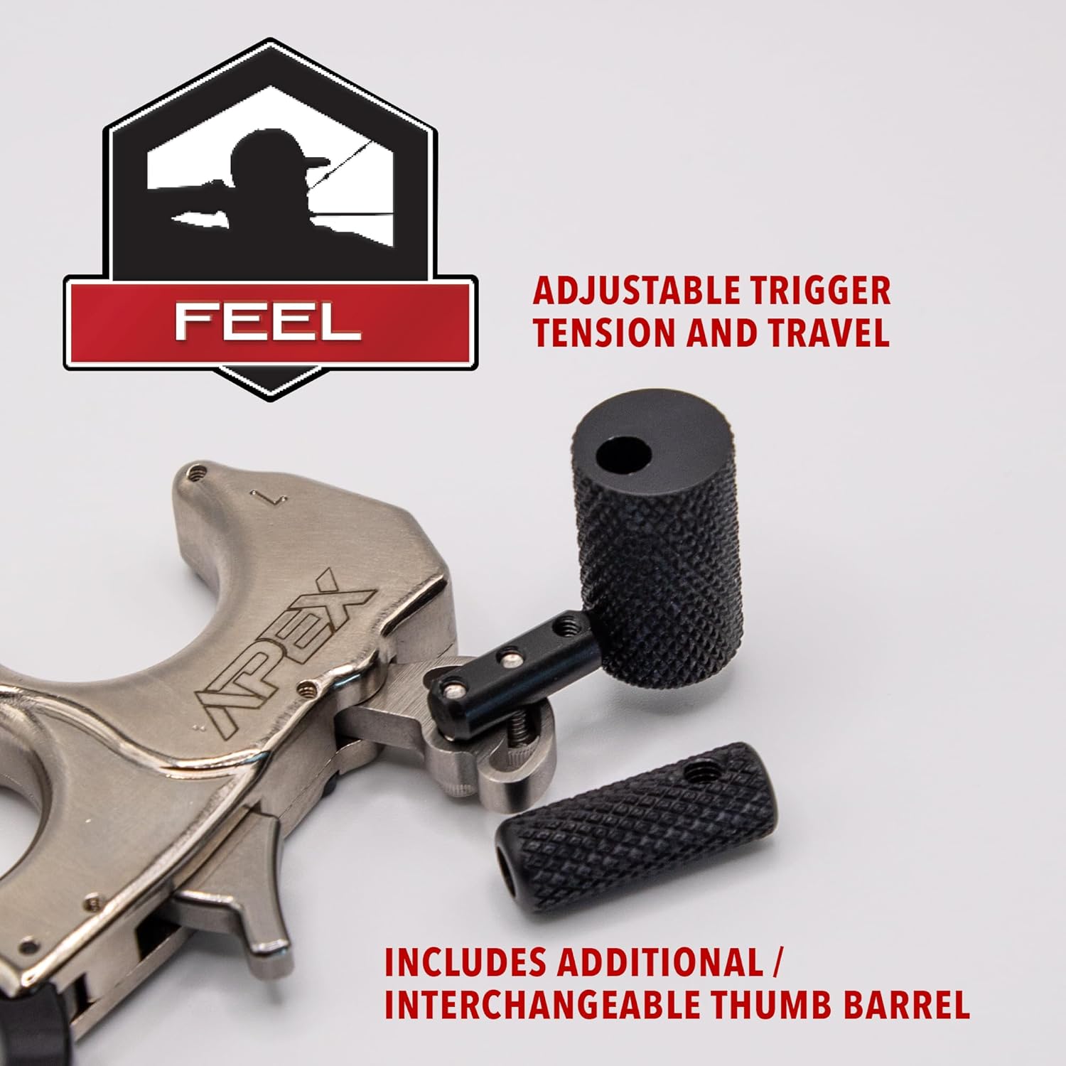 Scott Archery Apex, Thumb Trigger Release, Large, Silver