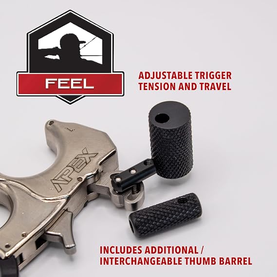 Scott Archery Apex, Thumb Trigger Release, Medium, Silver