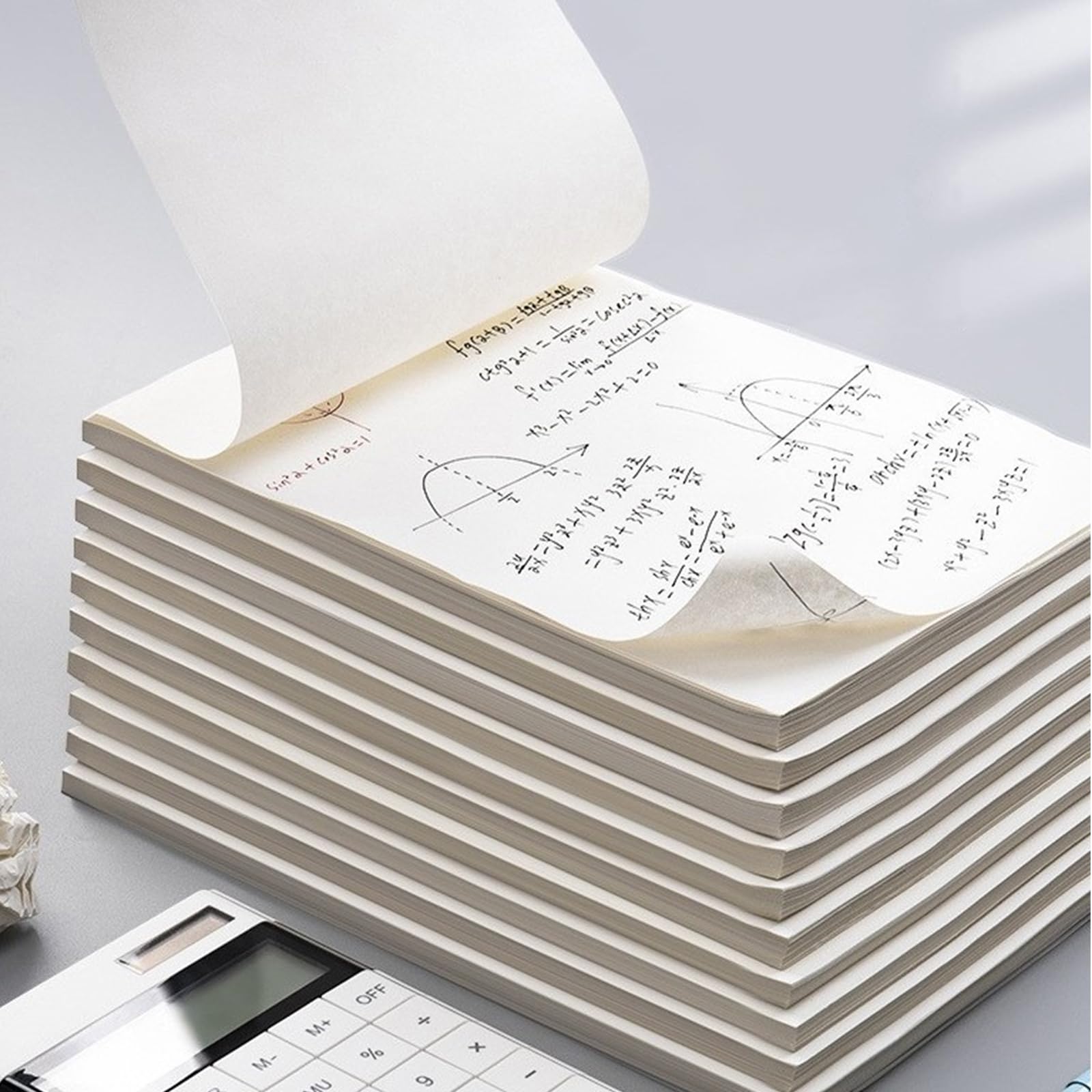 Lot de 3 blocs de papier brouillon carrés vierges