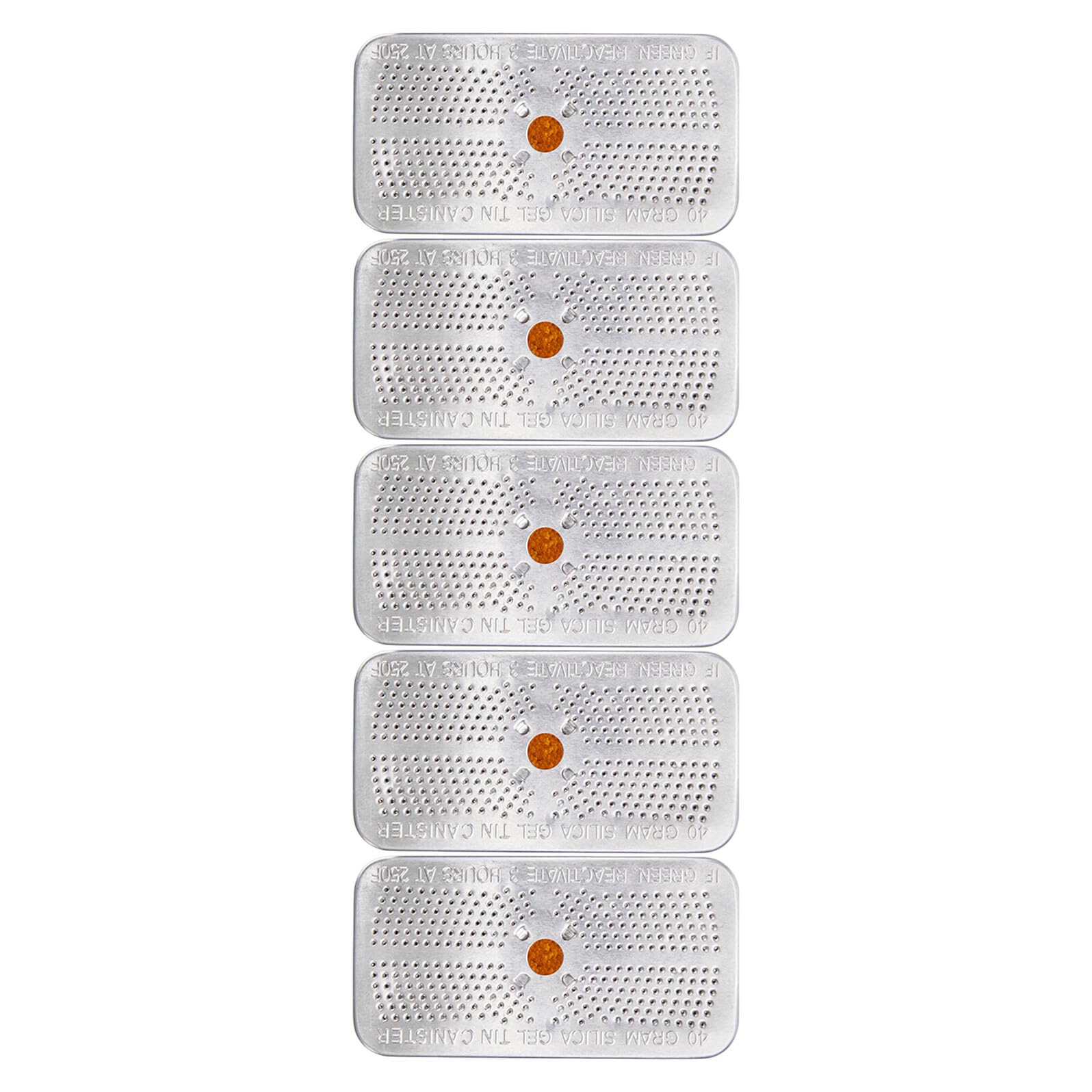 Generico Silica per Armadi 5 Pezzi da 40 Gram in Alluminio Indicatrici Assorbi Umidità Riutilizzabile per Elettronica e Elettrodomestici