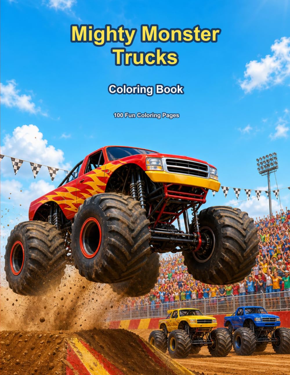 Mighty Monster Trucks Coloring Book