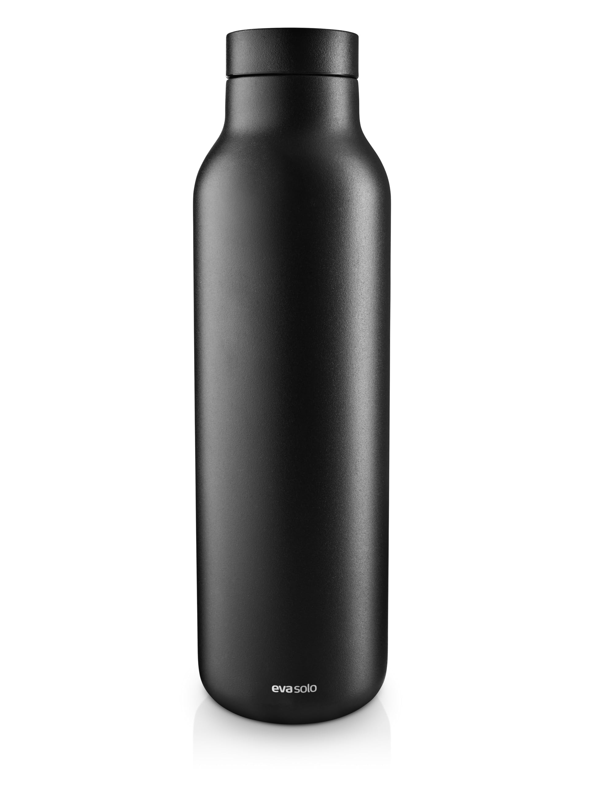 EVA SOLO - Urban To Go Insulated Water Bottle 0.7 L | 90% Recycled Stainless Steel | Keep Drinks Cold 24h / Hot 12h | Leak-Proof One-Hand Lid | Double-Walled Vacuum | Dishwasher-Safe | Steel Black