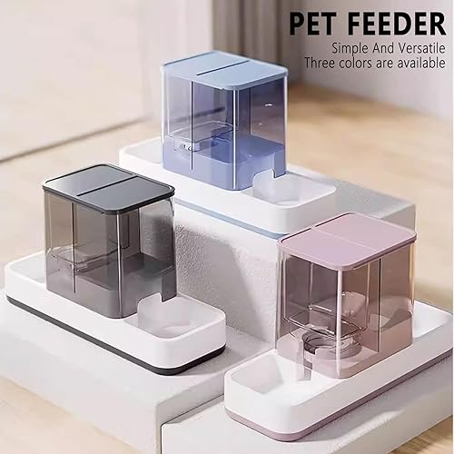 Miniatura 9 de kathson Gravity - Dispensador automático de alimentos y agua para gatos, bebedero automático para perros, 2 en 1, juego de cuencos de agua y