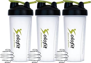Sponsored Ad - Solofit Protein Shaker Bottles with Shaker Balls– Leak Proof Smoothie & Drink Shaker Bottle – Portable Supp...
