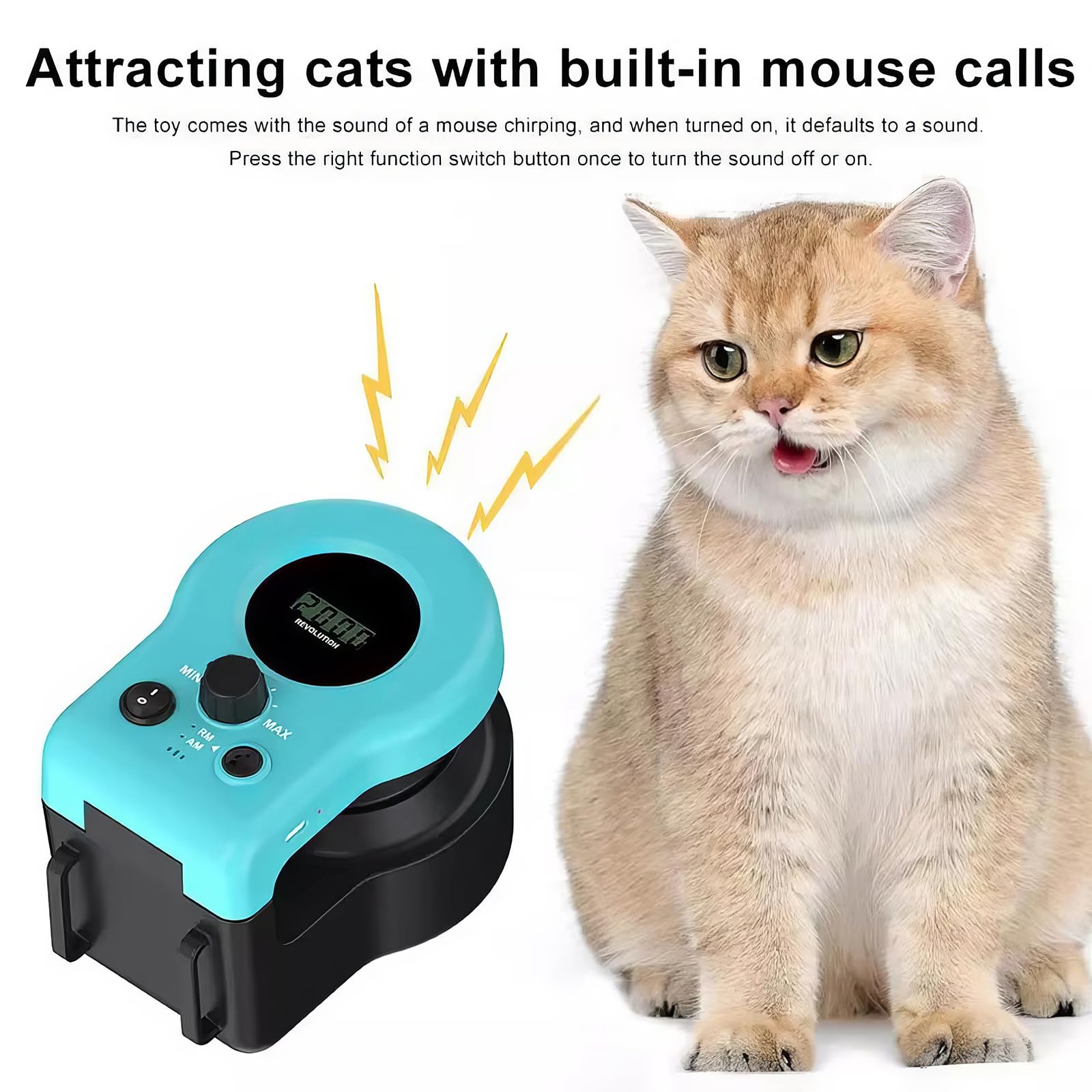 Juguete interactivo para gatos, ratón inteligente con plumas, juguete automático para gatos de interior, juego de caza atractivo para gatitos y cachorros