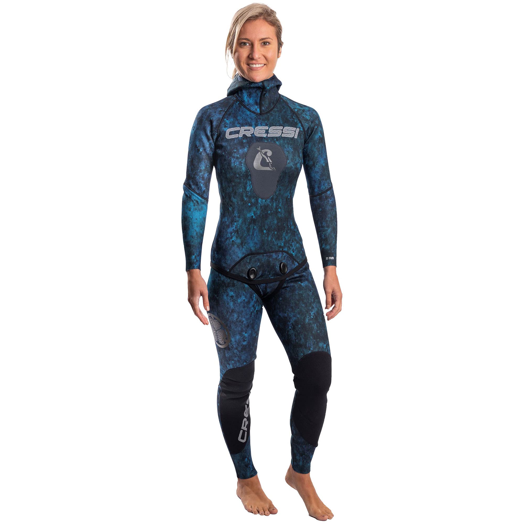 Cressi Spearfishing and Freediving Wetsuit with Loading Chest Pad, Knee Protection, Anatomical Design - Tokugawa: Designed in Italy