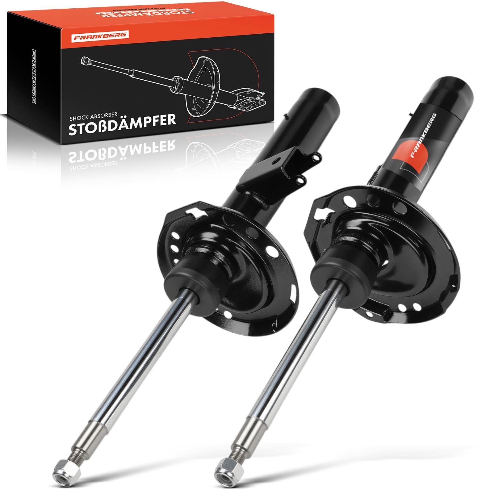 Frankberg 2 amortiguadores delanteros de 498 mm con presión de gas | Compatible con: CLA C118, CLA Shooting Brake X118