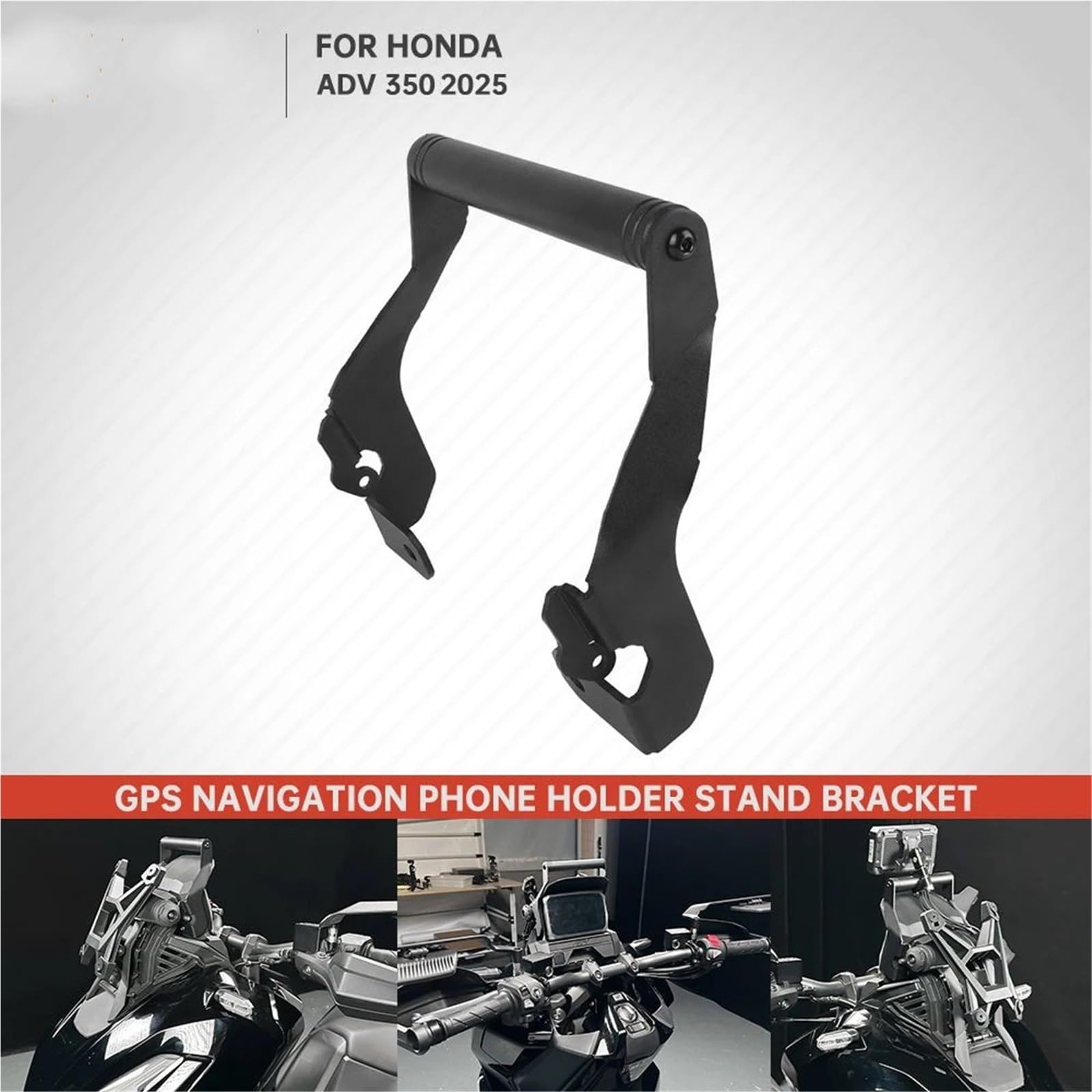 Motocicleta GPS Soporte De Navegación Soporte de teléfono para navegación GPS de motocicleta compatible con barra de extensión de manillar Compatible con Honda 350ADV. Soporte de teléfono móvil
