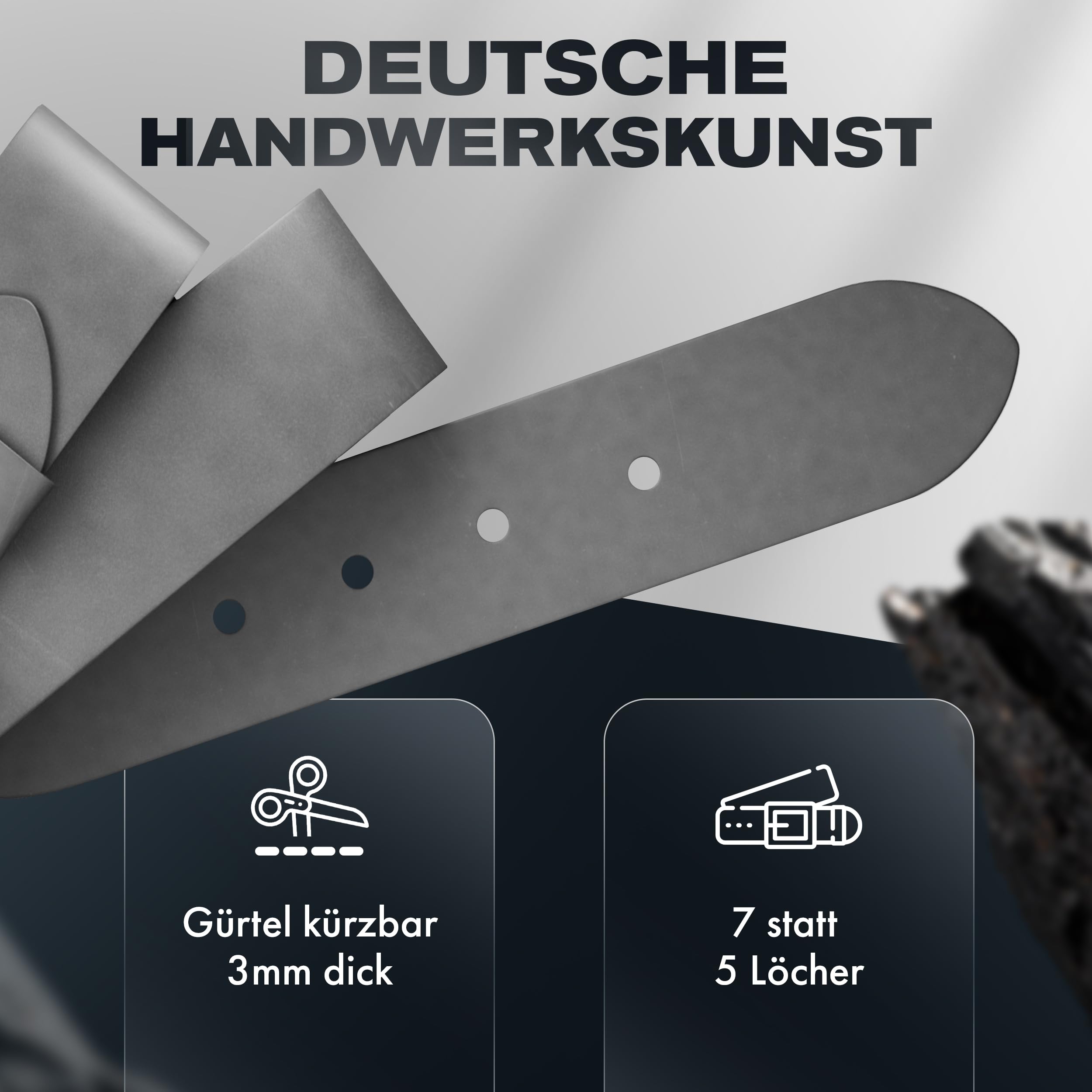 Premium skórzany pasek męski szary 100 cm Made in Germany z pudełkiem na prezent z prawdziwej skóry, pasek męski brązowy pasek dżinsowy skórzany pasek 40 mm garnitur spodnie chinosy