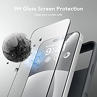 Vista 1478 de GONEZ Funda de silicona para iPhone 15 Pro Max, compatible con Magsafe, protector de cámara + protector de pantalla, forro de microfibra suave Negro