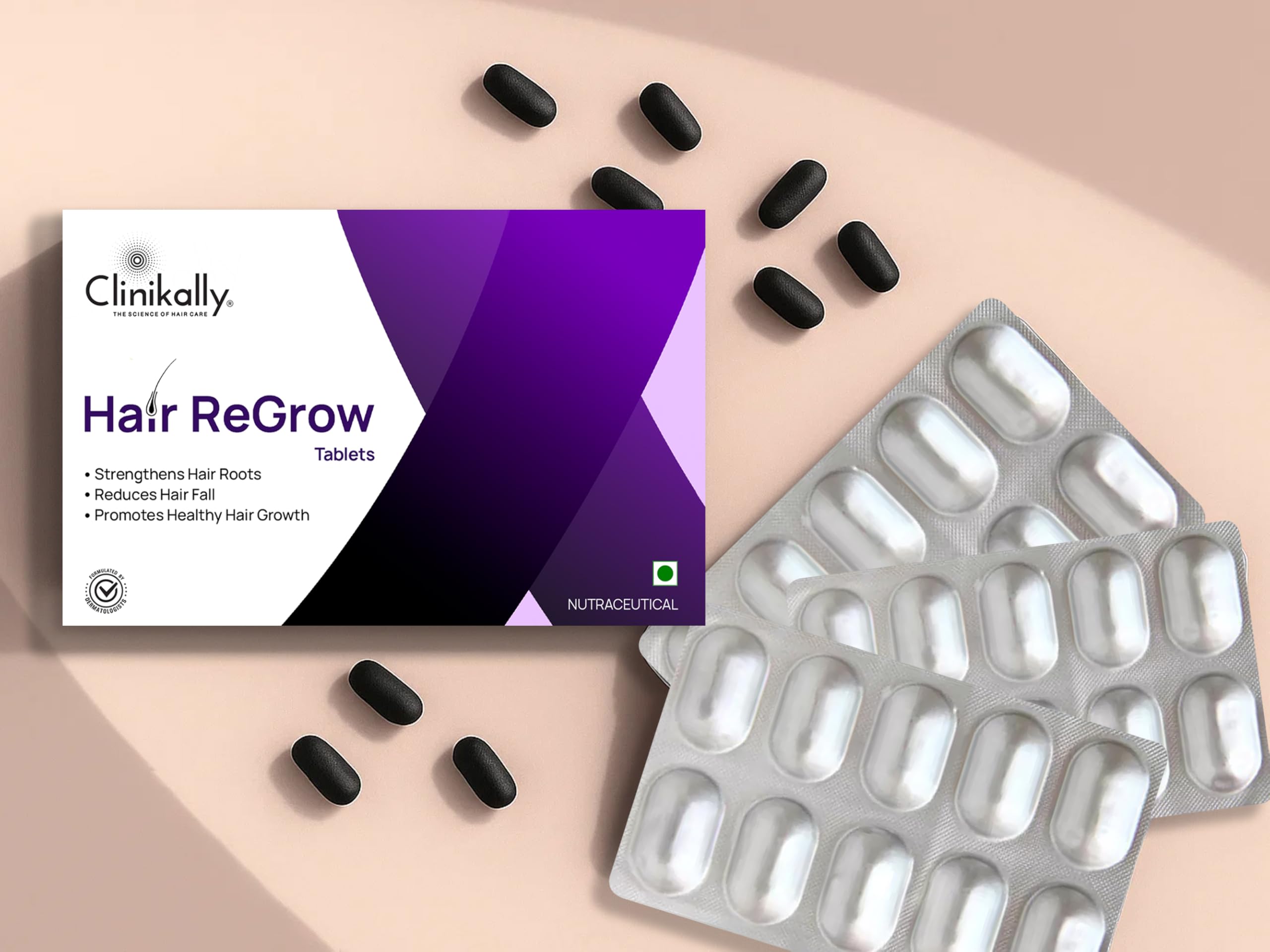 Clinikally Hair ReGrow Nutraceutical Tablet | With Biotin, Beta Sitosterol, Amino Acids, Vitamins & Minerals | For Hair Growth & Hair Fall Control | 30 Tablets — Amazon image 3