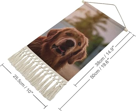 FGHJ Custom Hanging Poster with Delicate Tassels Personlized Scroll Poster Design Your Own Photo Text Logo Thick Fabric Wrinkle Resistant Canvas Prints Wall Art Decor for Living Room Bedroom
