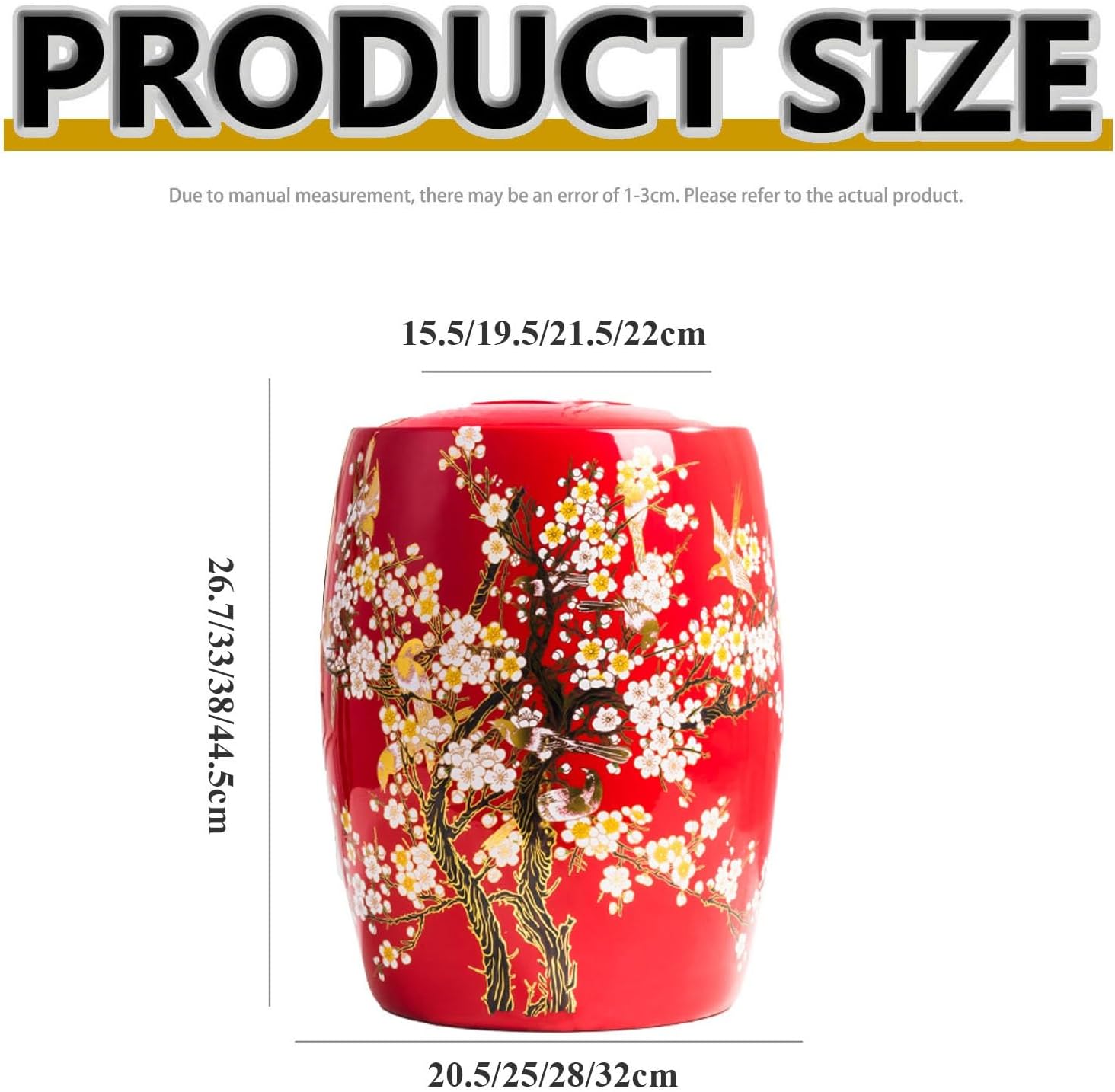 Classic Home Porcelain Food Storage Jar With Lid - Ceramic Rice Container - Kitchen Sealed Jar