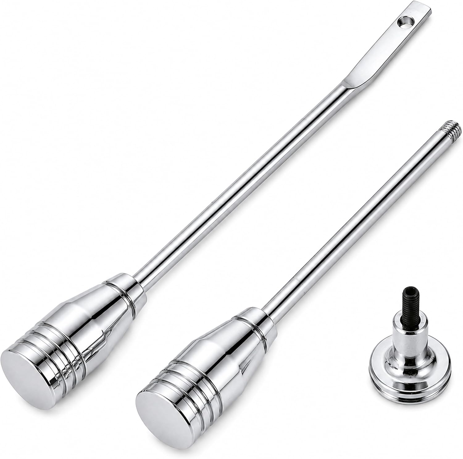 Chrome Billet Aluminum Turn Signal Lever Tilt Wheel Lever & Hazard Knob Kit Compatible with GM Chevy Pontiac Olds