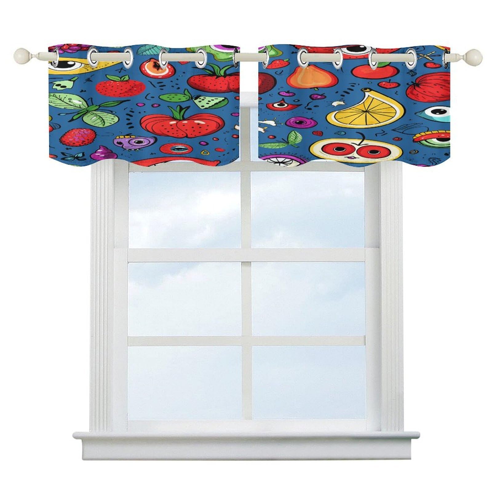 Cortinas opacas para evitar reflejos en ventanas de cocina y baño con cenefa