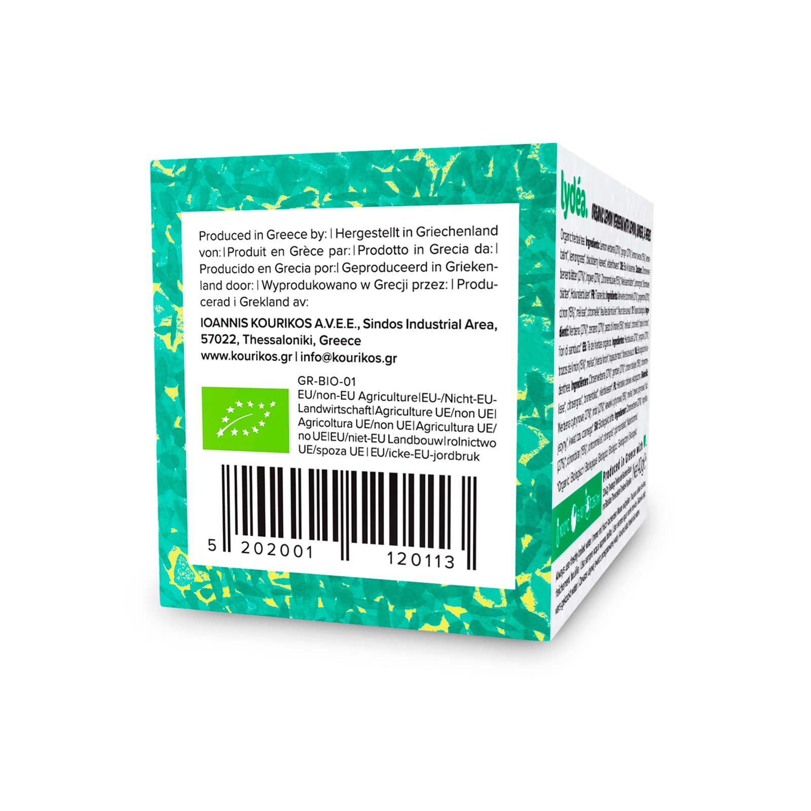 lydéa Lydea - Té de hierbas orgánicas, verbena de limón con limón, jengibre y hierbas, 60 pirámides, paquete de 3 [3 x 20 pirámides]