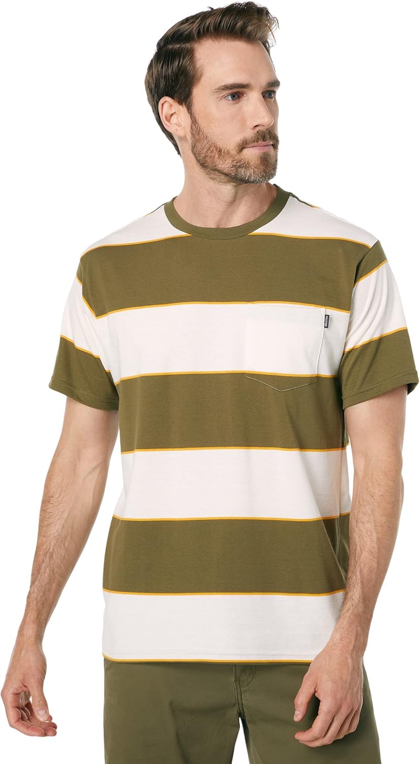 Hilt S/S Pocket Knit - Military Olive/Off White/Golden