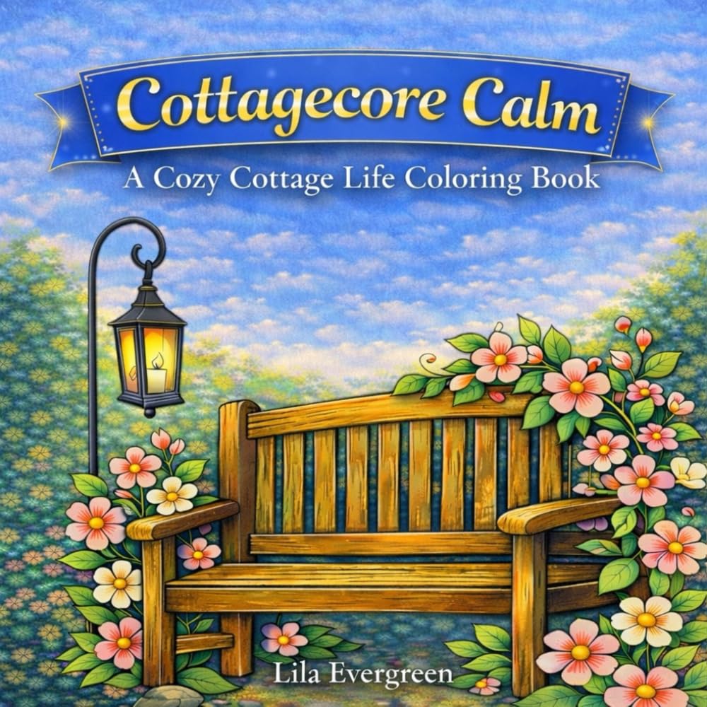 Cottagecore Calm: A Cozy Cottage Life Coloring Book