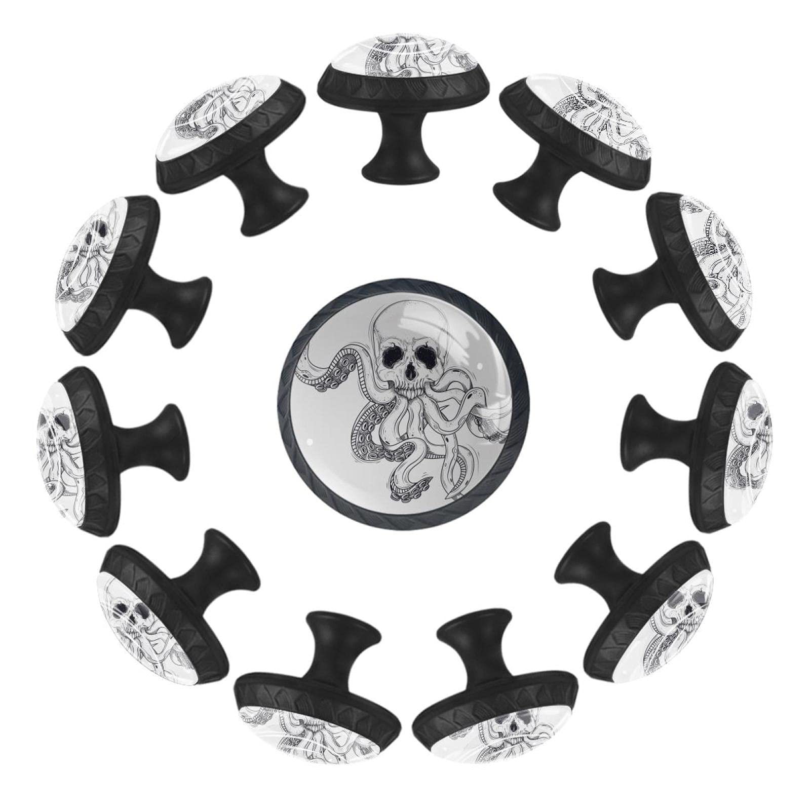 Boutons de tiroir crâne lot de 12 pour relooker une commode fade