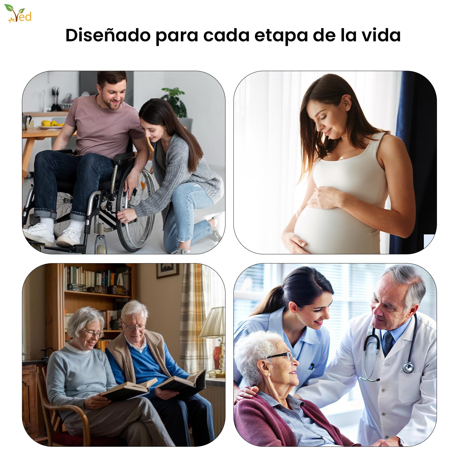 Silla de Ducha VED, Asientos de Ducha en Forma de U con reposabrazos y Respaldo, Taburete de Ducha Ajustable en Altura de 6 Pulgadas, Silla de bañera, Capacidad de 330 LB